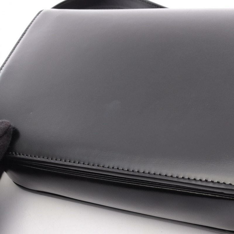 CELINE 經典 Triomphe 中型單肩斜背包 187363 皮革 BK 二手-5