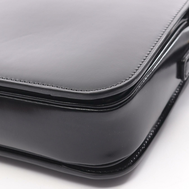 CELINE 經典 Triomphe 中型單肩斜背包 187363 皮革 BK 二手-6