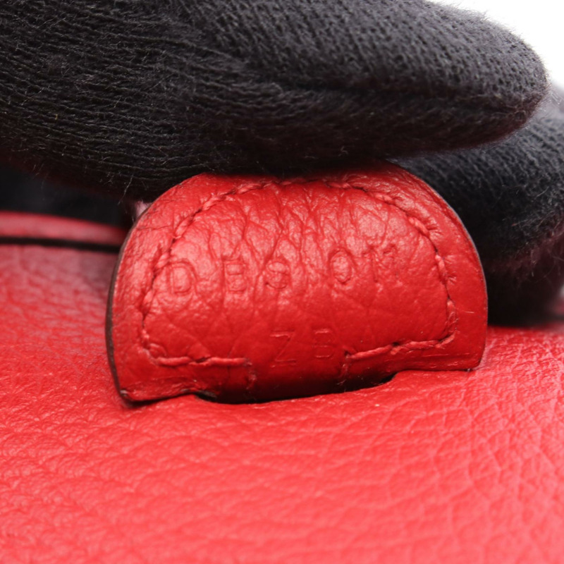 HERMES Evelyne TPM 單肩斜背包 Clemence 皮革 Rouge coeur GHW D-3