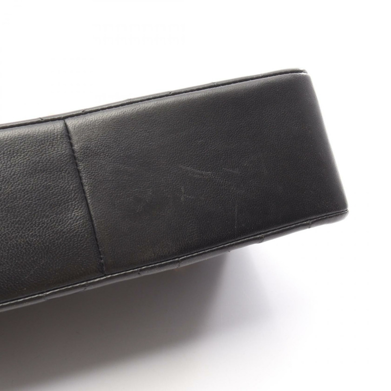 香奈兒 (CHANEL) 絎縫 Diana 翻蓋鏈條單肩背包,羊皮材質,黑色,二手,女士款,金色五金-8