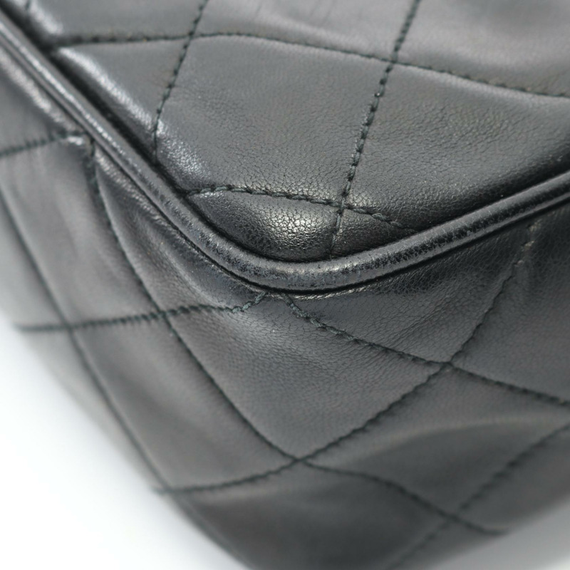 香奈兒 (CHANEL) 絎縫鏈條單肩包,羊皮材質,黑色,二手,女士款,金色五金-5