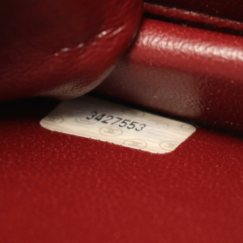 香奈兒迷你絎縫全蓋鏈條單肩背包，羊皮材質，黑色，二手，金色五金配件。-4