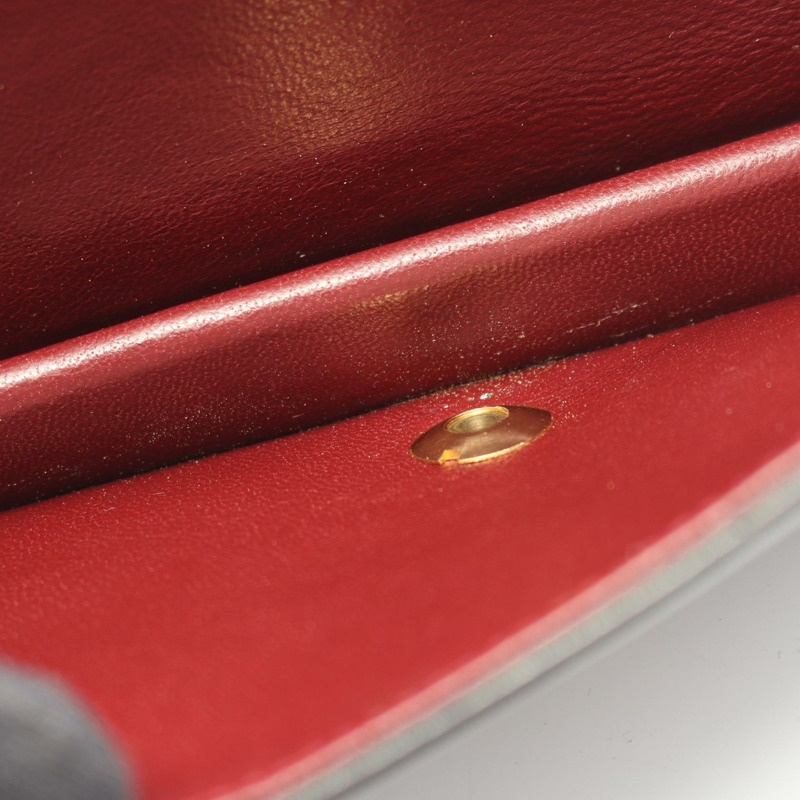 香奈兒迷你絎縫全蓋鏈條單肩背包，羊皮材質，黑色，二手，金色五金配件。-5