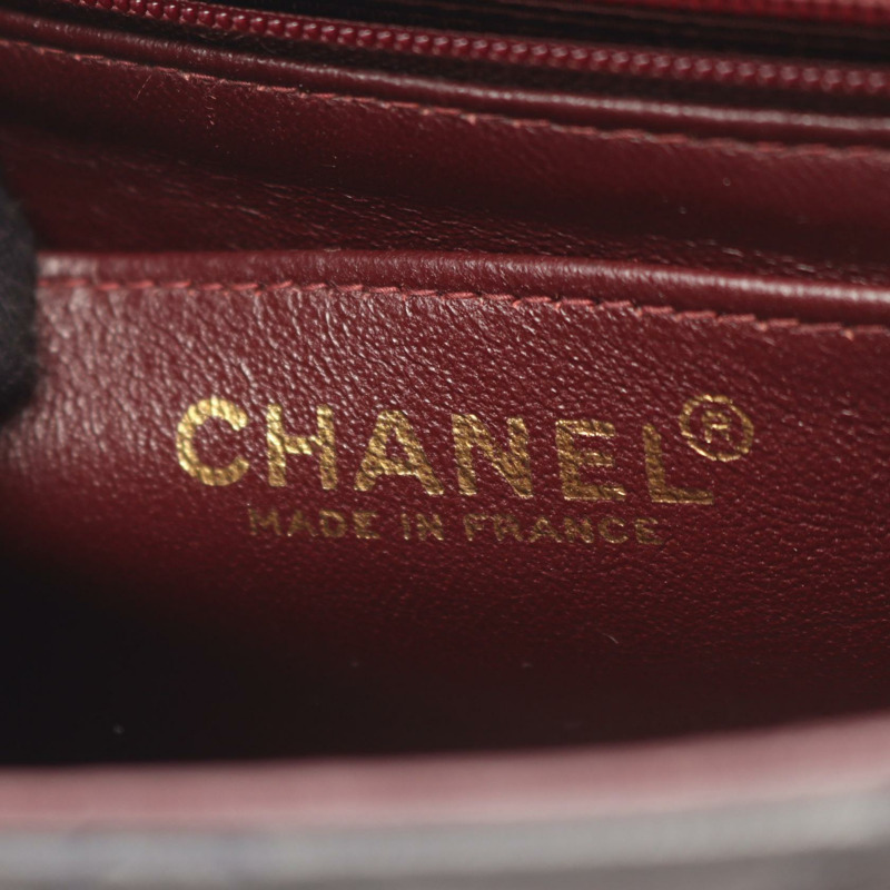 香奈兒迷你絎縫鏈條單肩包,羊皮材質,黑色,二手,女士款,金色五金-3