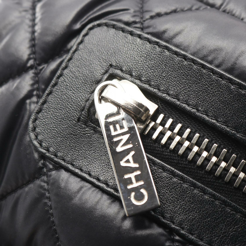 香奈兒 Coco Cocoon MM 手提包 尼龍皮革 黑色 二手 女士 CC-7