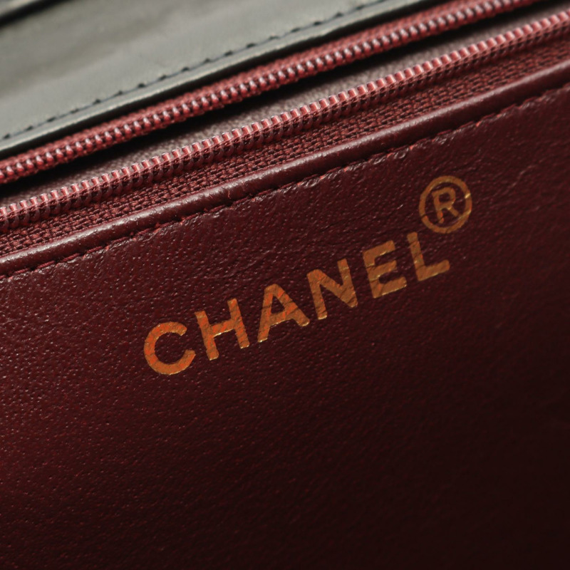 香奈兒 (CHANEL) 絎縫單肩包，羊皮材質，黑色，二手，女士，金色五金配件，CC-3