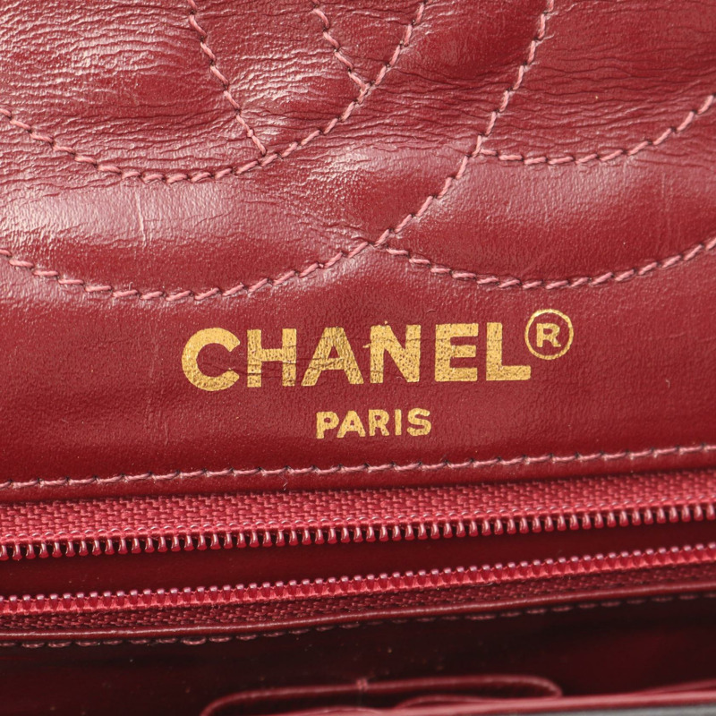 香奈兒 (CHANEL) Matelasse W 翻蓋鏈條單肩背包,羊皮材質,黑色,二手,金色五金,CC-3