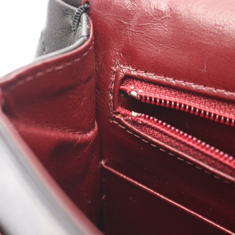 香奈兒 (CHANEL) Matelasse W 翻蓋鏈條單肩背包,羊皮材質,黑色,二手,金色五金,CC-5