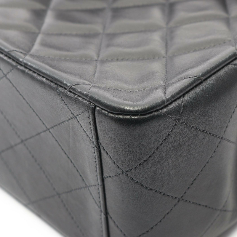 香奈兒 Big Matelasse34 鏈條肩背包，羊皮材質，黑色，二手，金色五金，CC-7