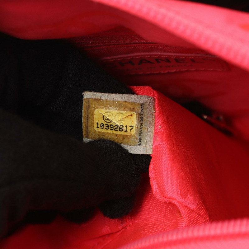 香奈兒 Cambon 系列中型單肩托特包,黑色漆皮,二手女款,附五金配件-4