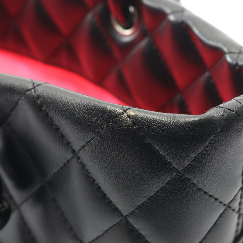 香奈兒 Cambon 系列中型單肩托特包,黑色漆皮,二手女款,附五金配件-6