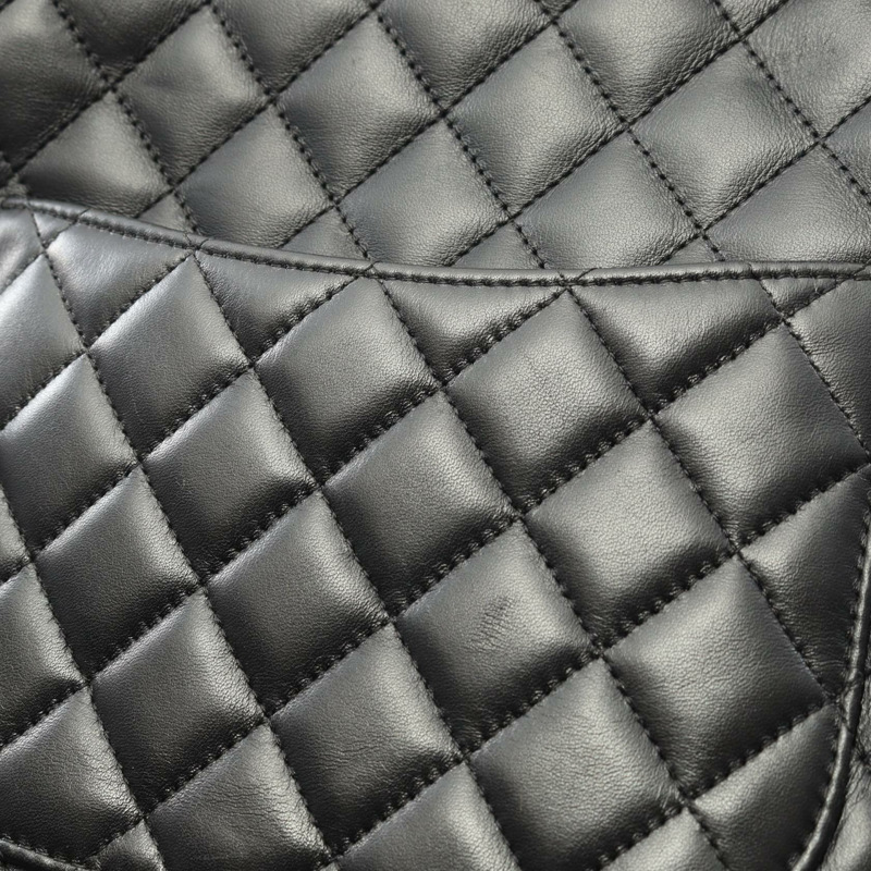 香奈兒 Cambon 系列中型單肩托特包,黑色漆皮,二手女款,附五金配件-7