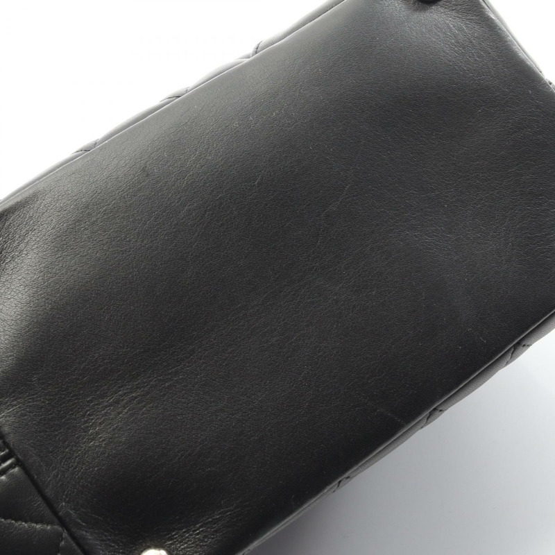 香奈兒 Cambon 系列中型單肩托特包,黑色漆皮,二手女款,附五金配件-9