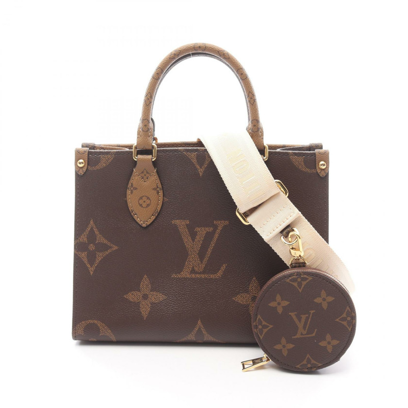 路易威登 On the Go PM 單肩手提包 M46373 Monogram Giant Reverse 二手-0