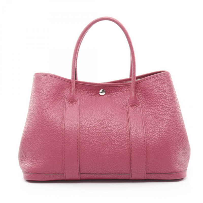 愛馬仕 Garden Party PM 手提包 051559CK Negonda 皮革 Bis de rose 二手-0