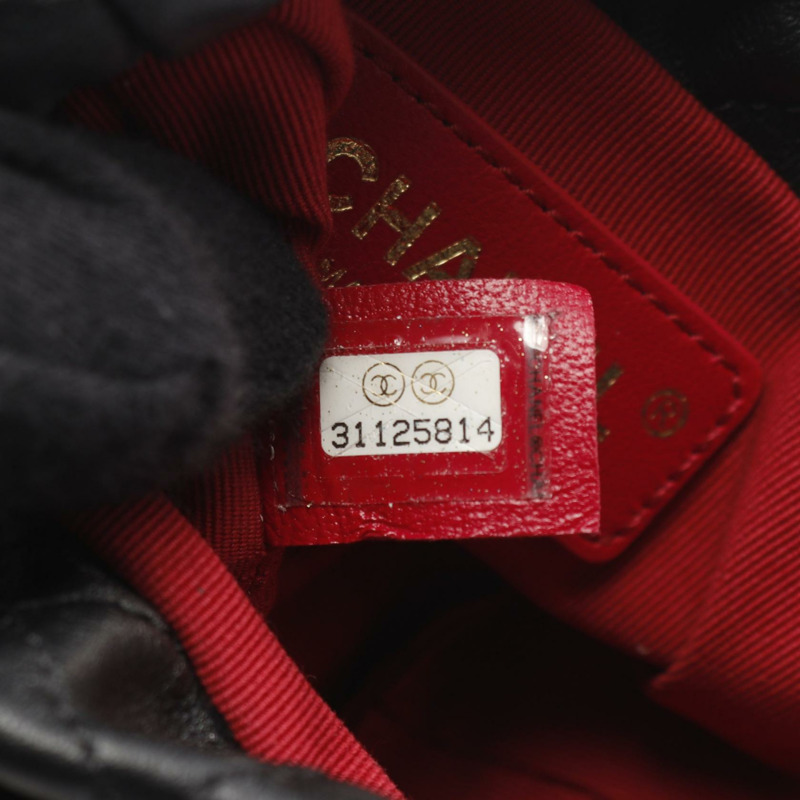 香奈兒 (CHANEL) 絎縫肩背包 AS2529 羊皮 人造珍珠 黑色 二手 CC-4