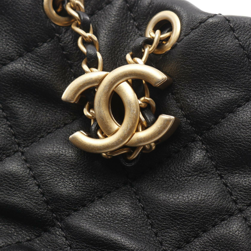 香奈兒 (CHANEL) 絎縫肩背包 AS2529 羊皮 人造珍珠 黑色 二手 CC-5