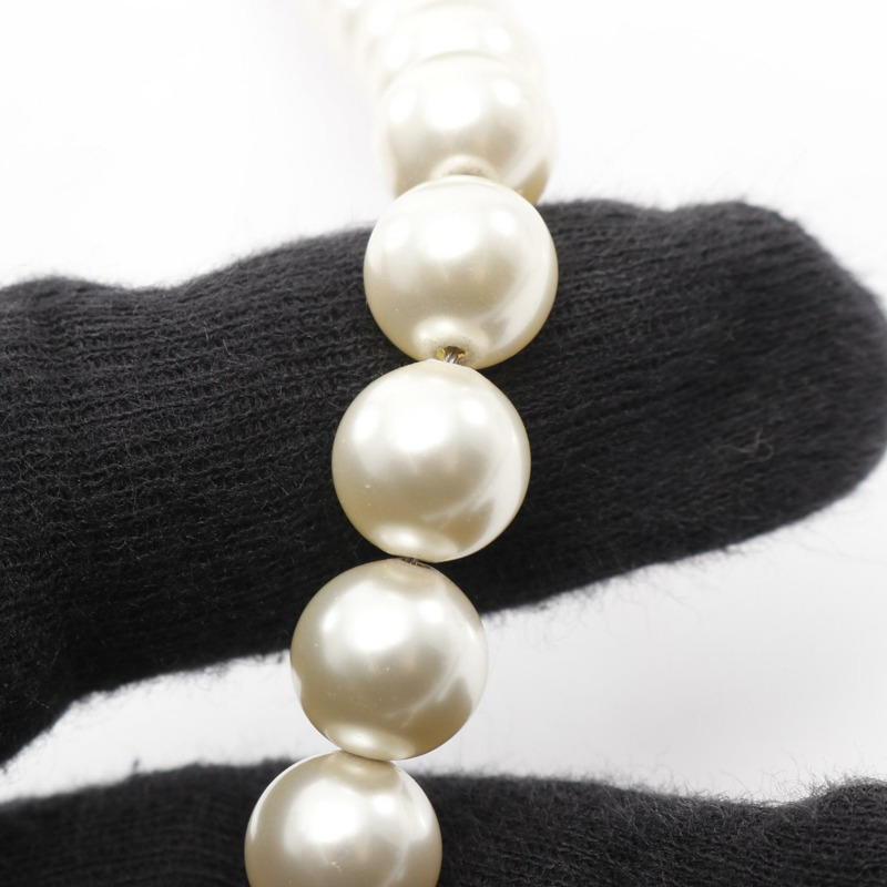 香奈兒 (CHANEL) 絎縫肩背包 AS2529 羊皮 人造珍珠 黑色 二手 CC-8