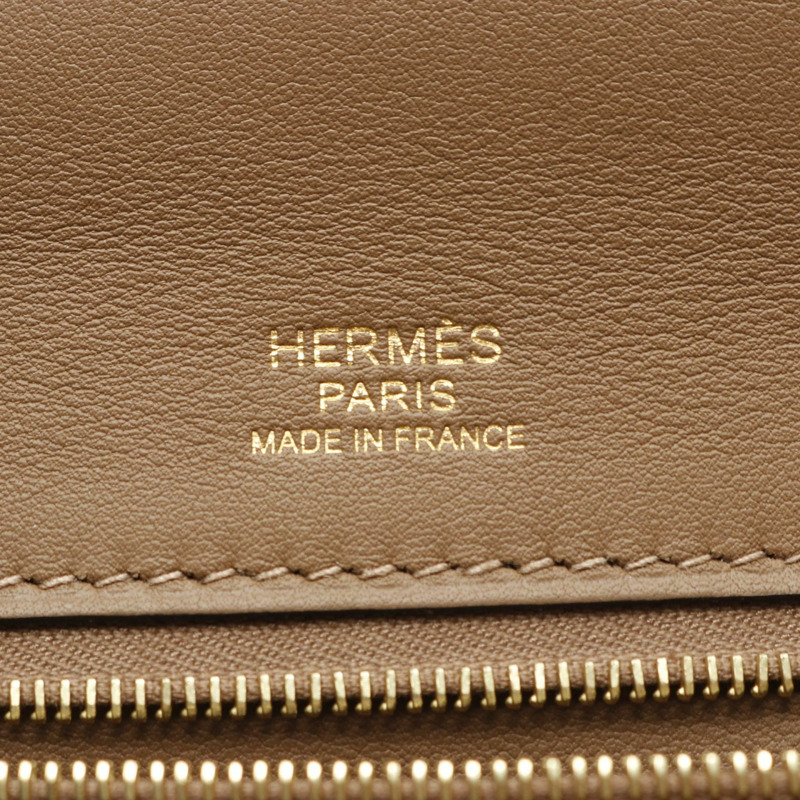 愛馬仕 Sac Van quatre 24/24 29 肩背包,Togo 皮革,米色,二手,金色五金-3