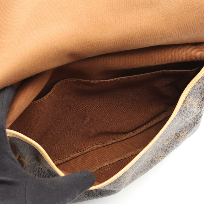 路易威登 Saumur 30 肩背包 M42256 Monogram 帆布皮革棕色二手-3