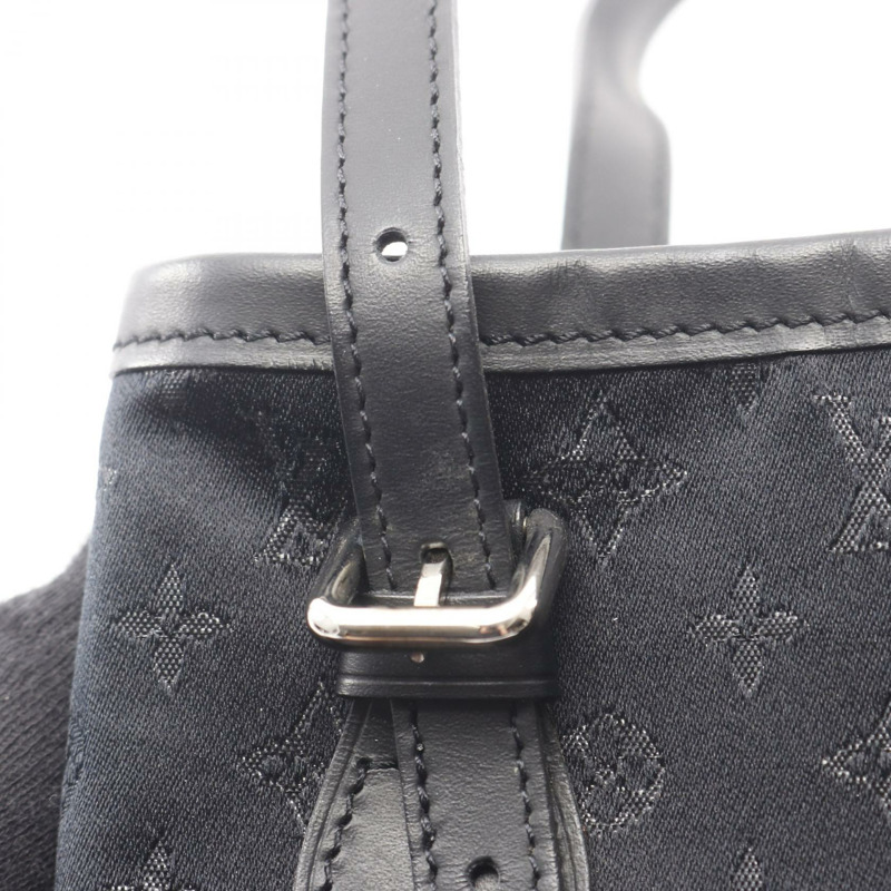 路易威登 (LOUIS VUITTON) 小水桶包 M92144 Monogram 緞面黑二手女款 LV-5