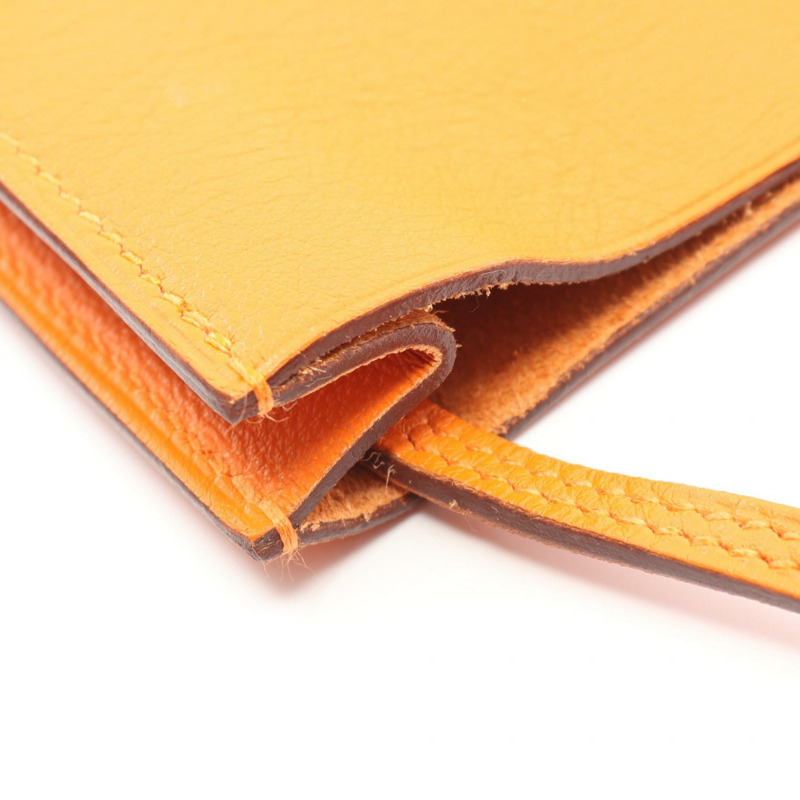 愛馬仕 Onimaitou 肩包斜背包 Evercolor 皮革橙色二手女款 K-6