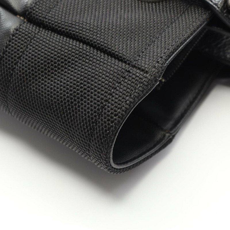 香奈兒 (CHANEL) Paris Biarritz PM 手提包,PVC塗層帆布皮革,黑色,二手,女士款,帶五金配件-7