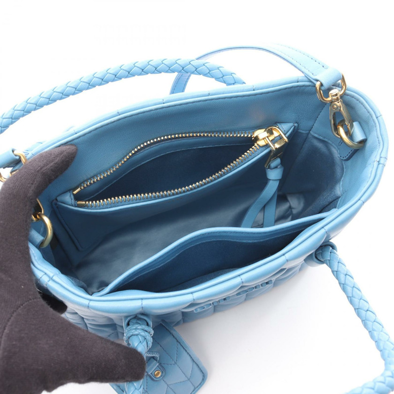 Miu Miu NAPPA TRAPUNTAT 單背包 5BA211 皮革 藍色 二手 女士-2