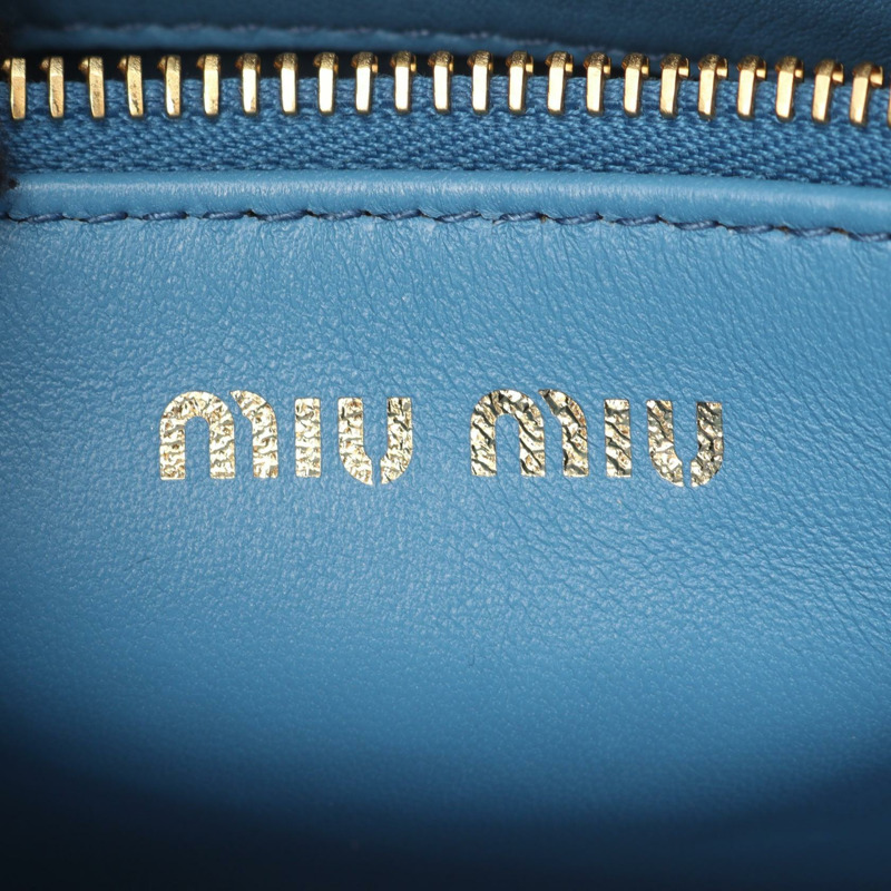 Miu Miu NAPPA TRAPUNTAT 單背包 5BA211 皮革 藍色 二手 女士-3
