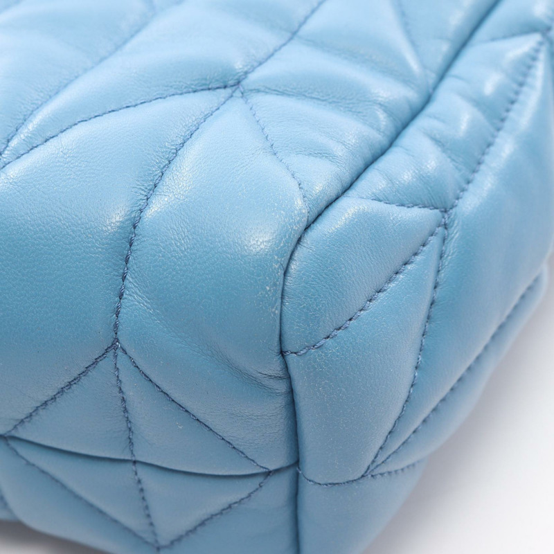 Miu Miu NAPPA TRAPUNTAT 單背包 5BA211 皮革 藍色 二手 女士-6