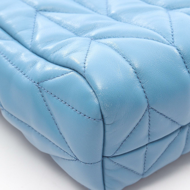 Miu Miu NAPPA TRAPUNTAT 單背包 5BA211 皮革 藍色 二手 女士-7