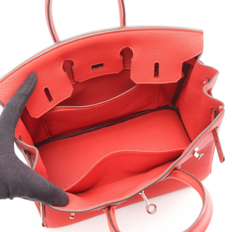 愛馬仕 Birkin 25 手提包,Togo 皮革,Rouge pivoine 紅色,二手,女士,SHW R-2