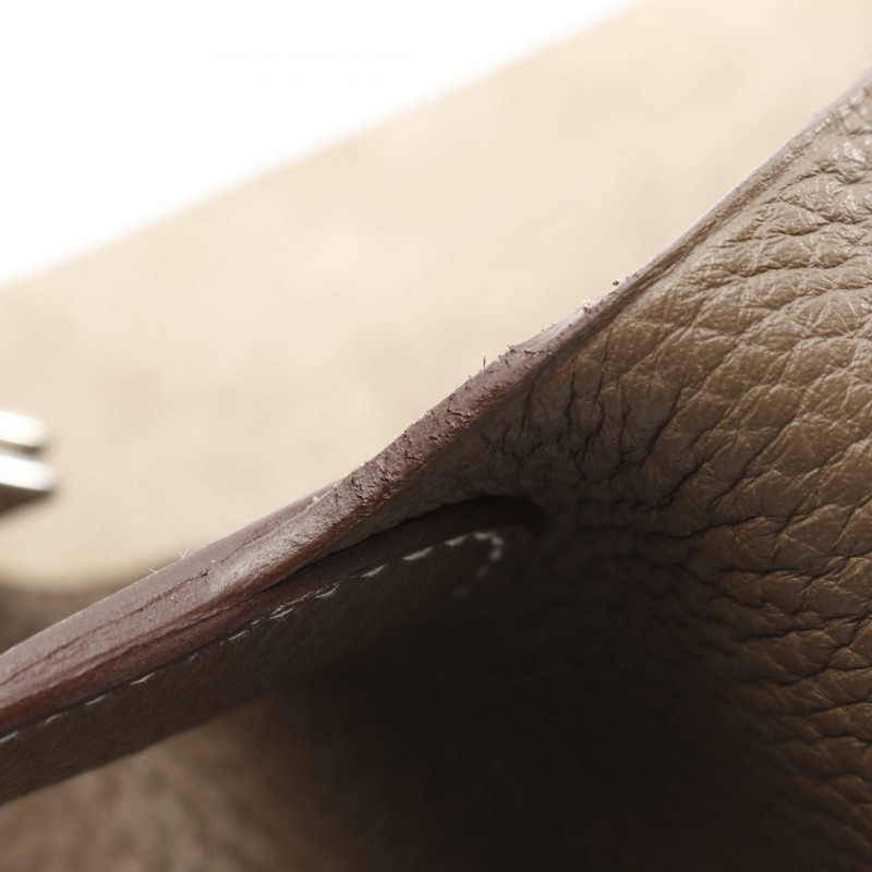 愛馬仕 Picotin Lock MM 手提包，Clemence 皮革，米色/灰褐色，二手-7