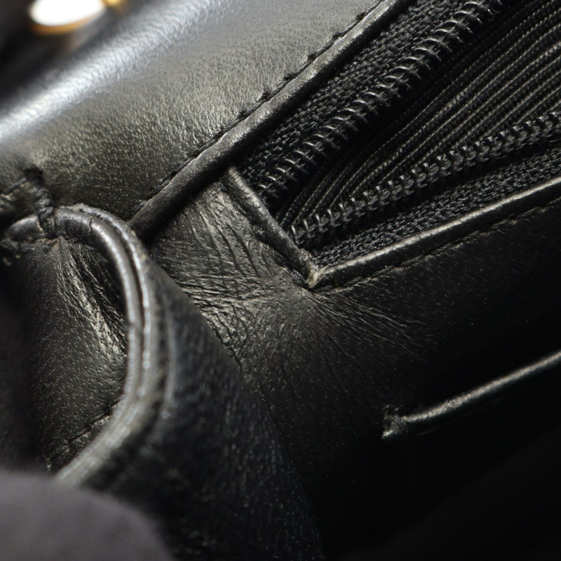 香奈兒 Jumbo Matelasse 30 單翻蓋鏈條肩背包，羊皮材質，黑色，二手-5