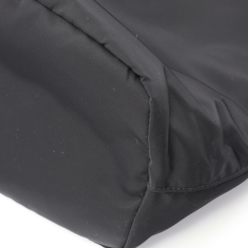 PRADA TESSUTO 托特單肩包 1BG189 尼龍 Saffiano 皮革 黑色 二手 女士-4