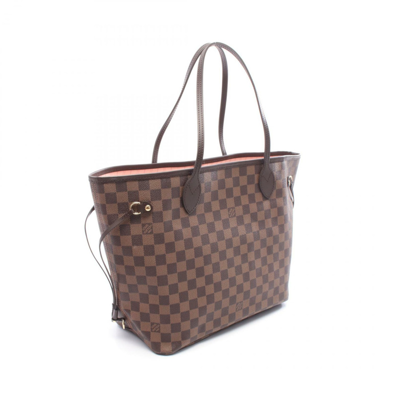 路易威登 Neverfull MM 單肩手提包 N41603 Damier Ebene 粉紅二手女款-1