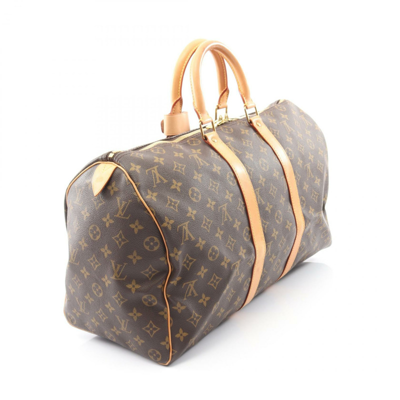 路易威登 Keepall45 手提包 M41428 Monogram 帆布棕色二手男女通用 LV-1