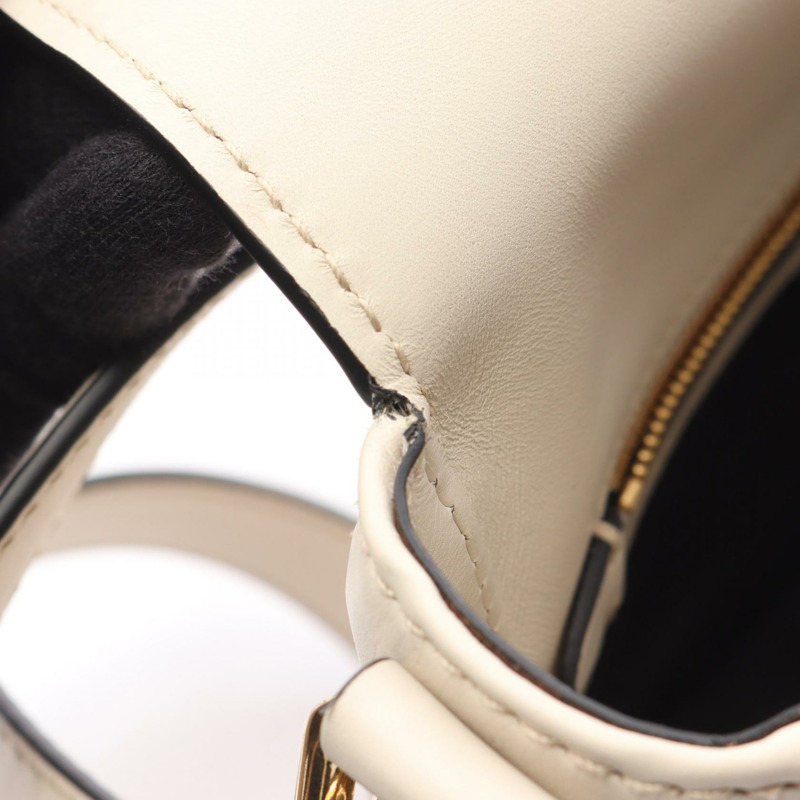 Miu Miu CRM 精紡小牛皮 Penny 肩斜背包 5BD270 米色 二手-5