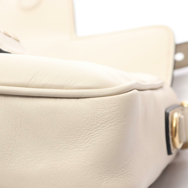 Miu Miu CRM 精紡小牛皮 Penny 肩斜背包 5BD270 米色 二手-7