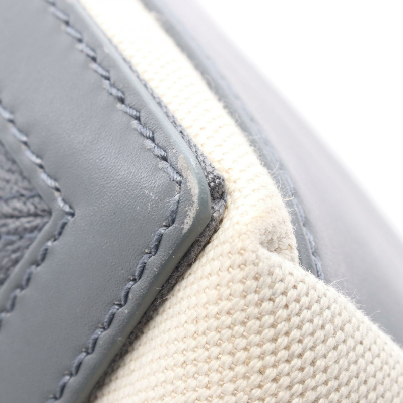 BALENCIAGA 海軍藍 CABAS S 手提包 339933 帆布皮革 米色 灰色 二手 女士-4