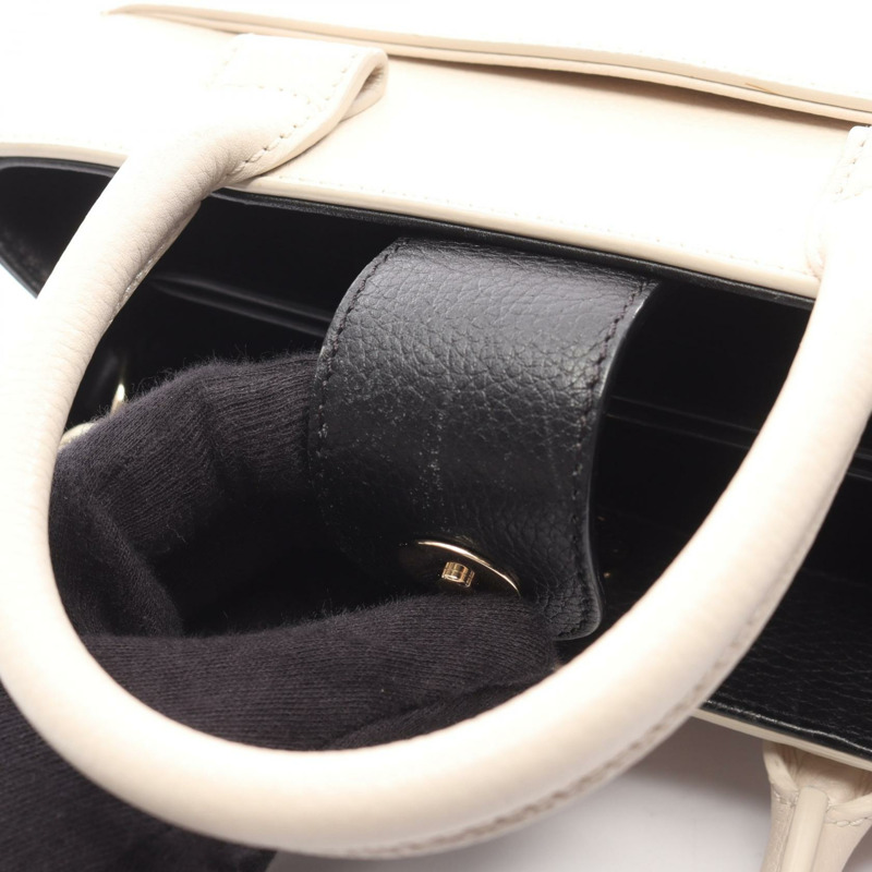 香奈兒 Neo Executive Tote S 單肩手提包 A69929 皮革 白色 黑色 二手 SHW-9