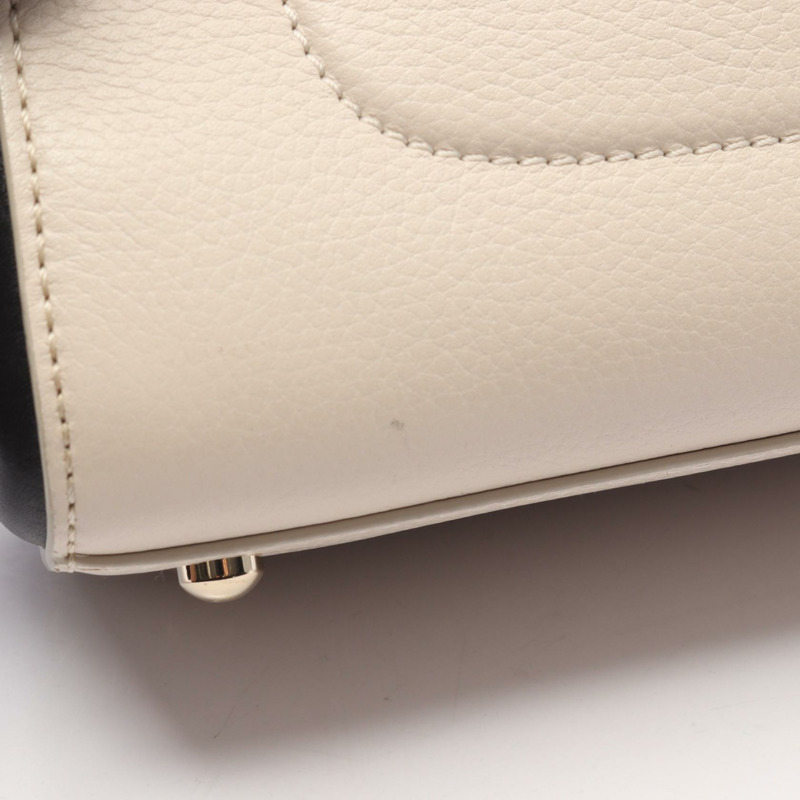 香奈兒 Neo Executive Tote S 單肩手提包 A69929 皮革 白色 黑色 二手 SHW-12