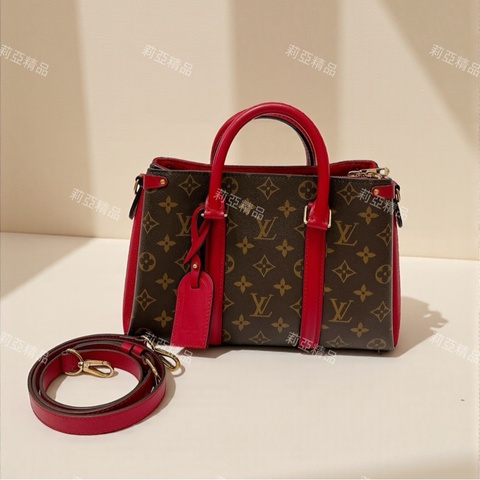 莉亞精品♡LV M44818 Soufflot BB 手提斜背包 紅 二手