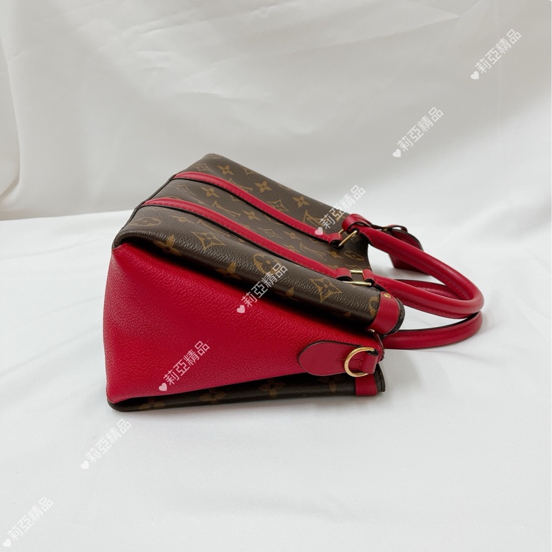 莉亞精品♡LV M44818 Soufflot BB 手提斜背包 紅 二手-4