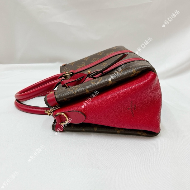 莉亞精品♡LV M44818 Soufflot BB 手提斜背包 紅 二手-5