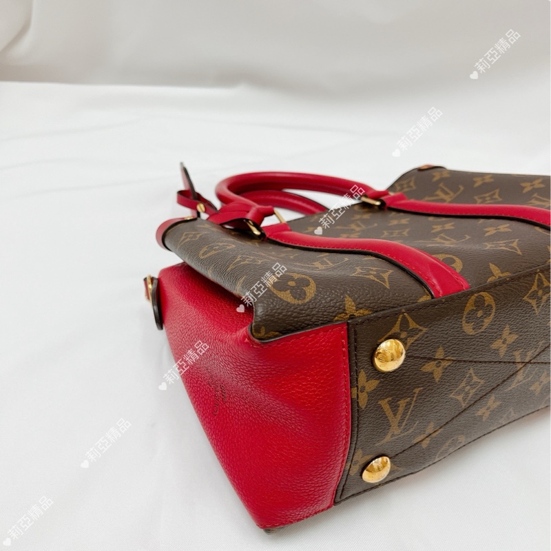 莉亞精品♡LV M44818 Soufflot BB 手提斜背包 紅 二手-6