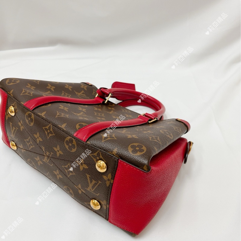 莉亞精品♡LV M44818 Soufflot BB 手提斜背包 紅 二手-7