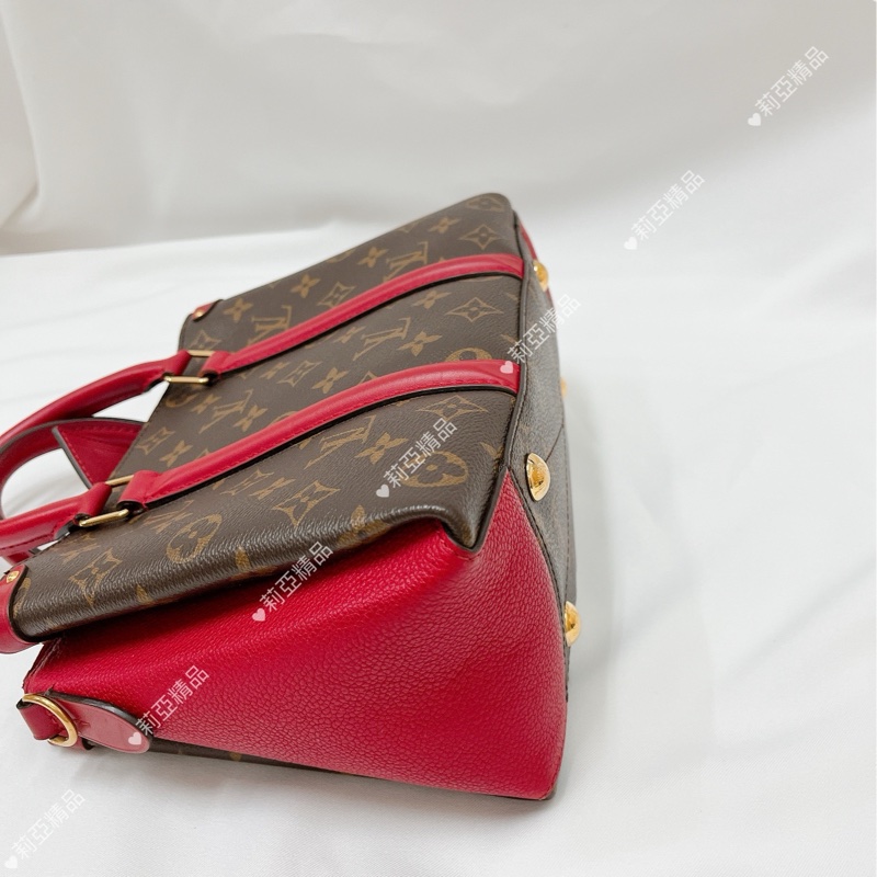 莉亞精品♡LV M44818 Soufflot BB 手提斜背包 紅 二手-8