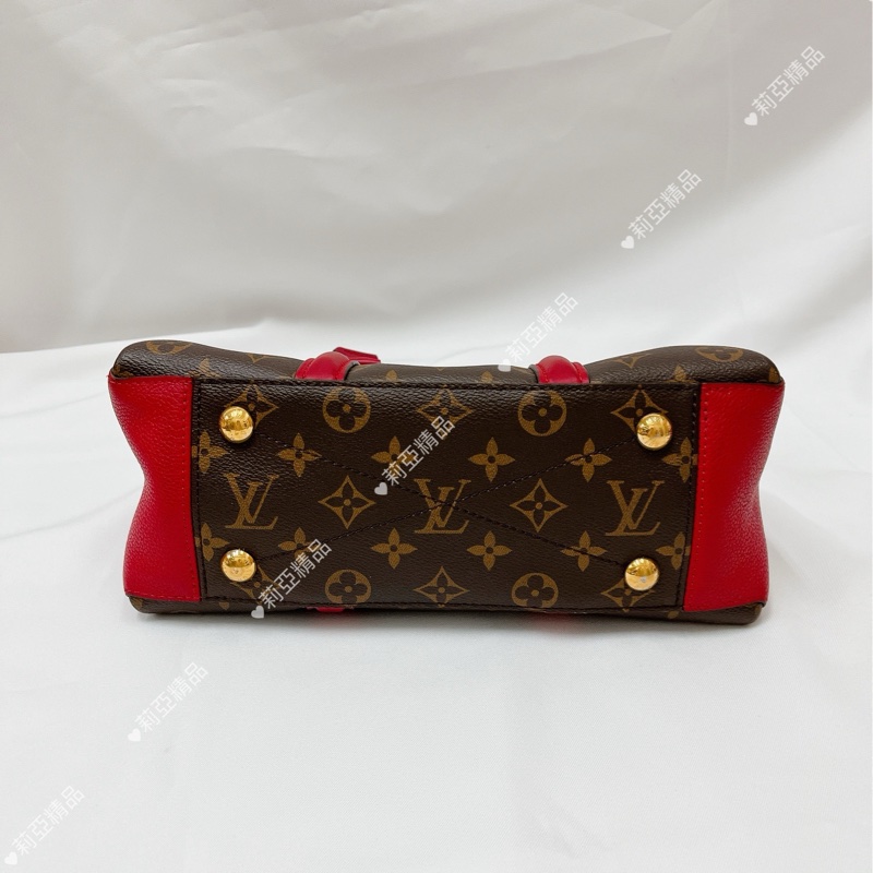 莉亞精品♡LV M44818 Soufflot BB 手提斜背包 紅 二手-9