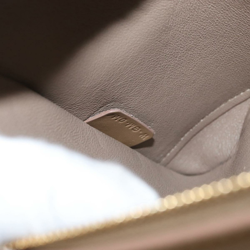 【日本直送】CELINE Trapeze 手提包 皮革 2way 米色 金色 Auth 149534-11